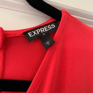 Express Other - Red v-neck romper w/ tie Express Other - Red v-neck romper w/ tie